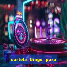 cartela bingo para cha de cozinha imprimir gratis